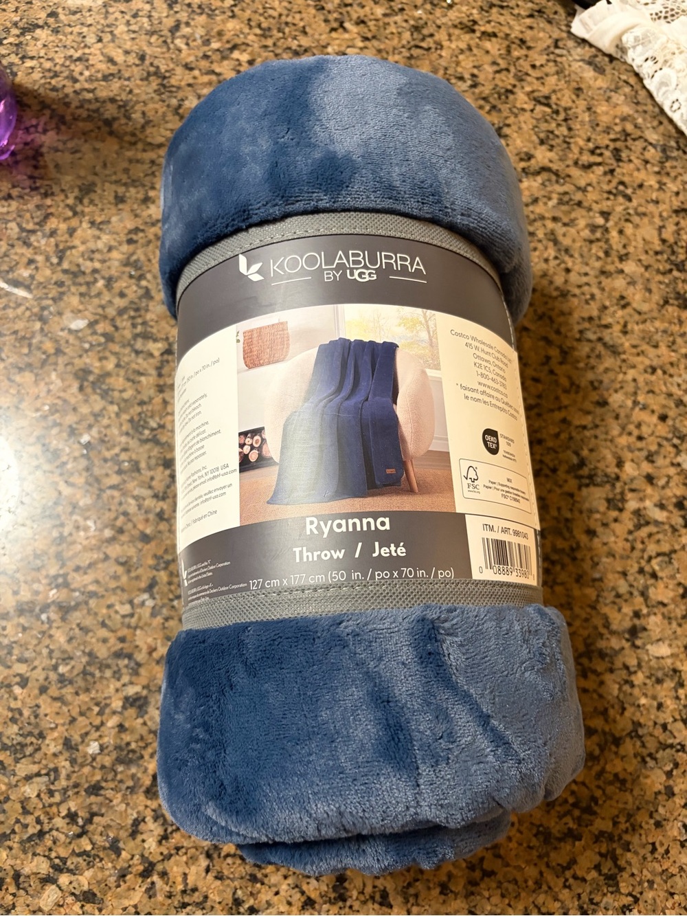 Koolaburra Plush Ryanna Throw - Blue